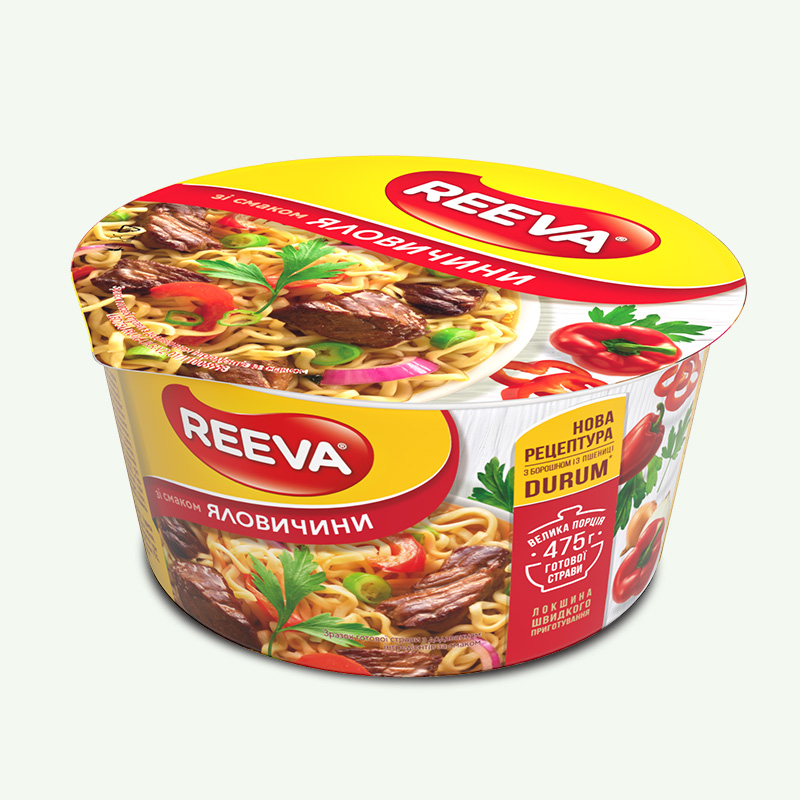 REEVA Chicken Flavor Ramen Noodle Soup (Rollton) – 24-Pack, 60g Bowls From Ukraine
